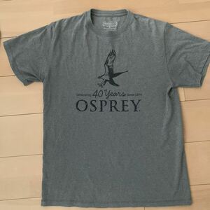 【OSPREY】オスプレイ 40周年Tシャツ グレー アウトドア 登山 半袖Tシャツ 2014年 ポリコットン