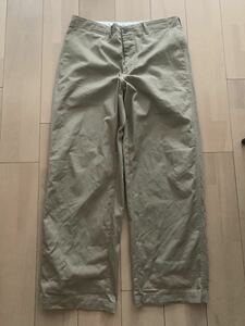 レア【BROOKLYN OVERALLS】チノパンツ chino pants USA製 ブルックリンオーバーオール サイズ34 極太 古着