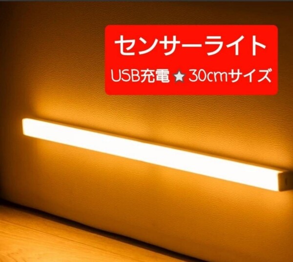 最新♪LEDライト1本センサーライトLED 人感 USB充電 モーションセンサー