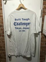 1円スタート ★ CHALLENGER チャレンジャー　BUILT TOUGH プリントクルーネックTシャツ　サイズL ホワイト　FK_画像3