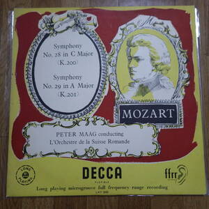 英DECCA LXT2840 マーク・スイスロマンド管 /モーツアルト交響曲2８・29番 橙金字フラット盤