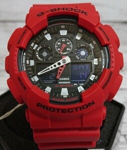 CASIO 新品 腕時計/GA-100B-4AER Gショック メンズ 未使用品 アナデジ 男性 並行輸入品