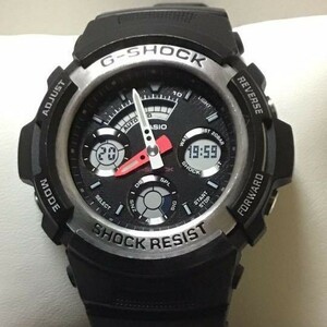 【カシオ】 ジーショック 新品 腕時計 ブラック 未使用品 AW-590-1AJF CASIO 男性 メンズ