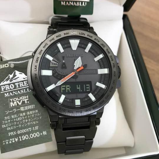 カシオ プロトレック マナスル PRX-8000YT-1JF オークション比較 カシオ プロトレック マナスル PRX-8000YT-1JF オークション比較