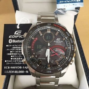 【カシオ】 エディフィス サファイアガラス 新品 腕時計 メンズ シルバー ECB-900YDB-1AJF 未使用品 CASIO 男性