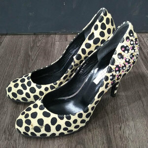  Seven Twelve Thirty pumps 36.5 size animal pattern beads high heel pin heel VII Xii XXX lady's shoes 