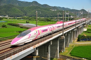 鉄道 デジ 写真 画像 山陽新幹線 500系 ハローキティ 1