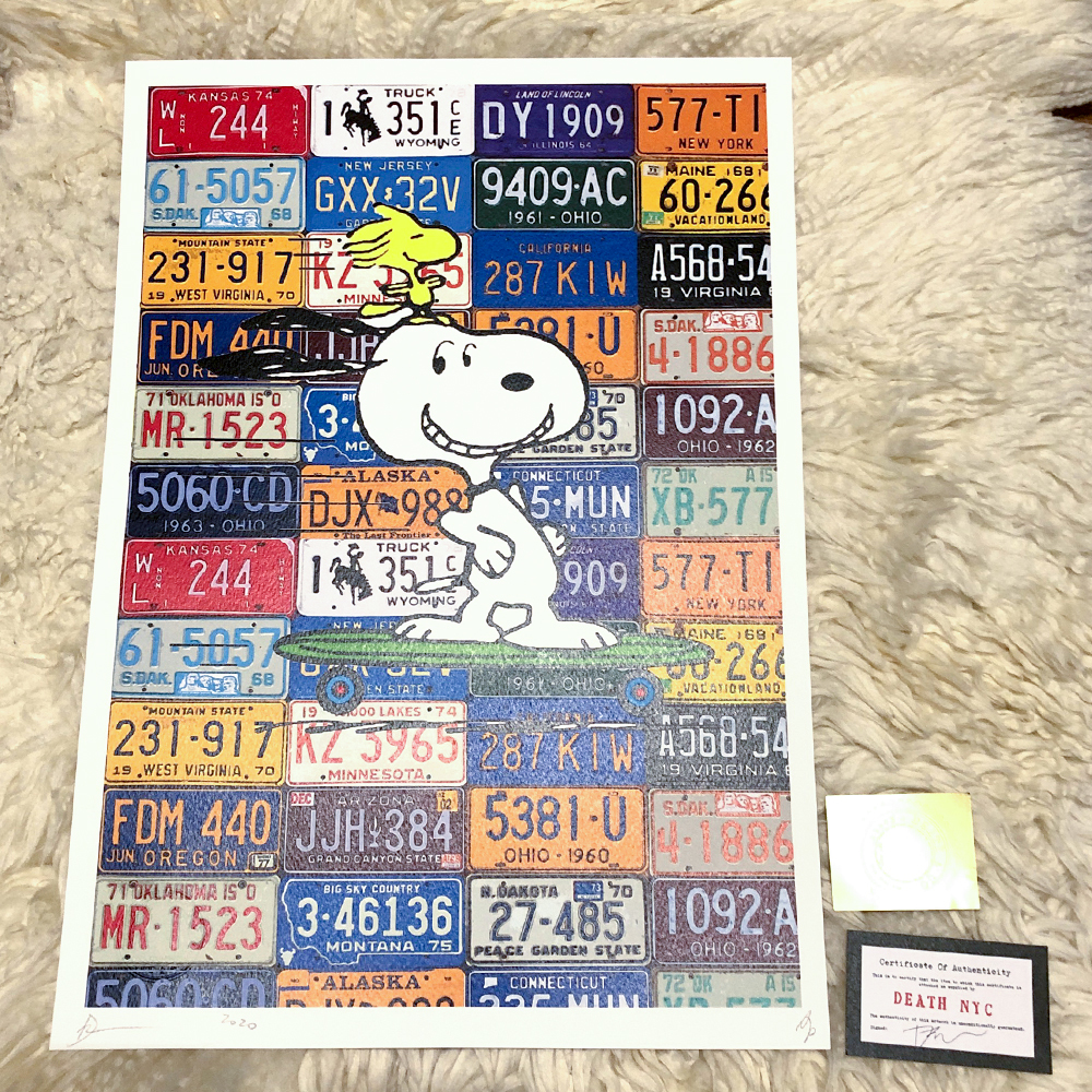 大勧め Andre Saraiva × SNOOPY 100枚限定直筆サイン入りポスター