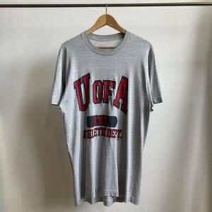 古着 プリントTシャツ 半袖 80s vintage BRIEL AND GRAPHICS カレッジTシャツ ヴィンテージ U OF A アリゾナ大学 89年 グレー M B955