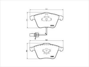 P85084N：アウディ フロントブレーキパッド 低ダスト BREMBO 新品 A4 B7 8EBGBF 8EBWEF 8E0698151G 4E0698151F