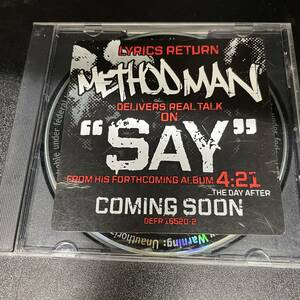 ● HIPHOP,R&B METHOD MAN - SAY シングル, 4 SONGS, INST, 2006, RARE, PROMO CD 中古品