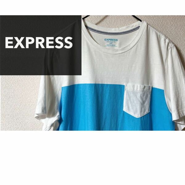EXPRESS エクスプレス　ポケット　クルーネックTシャツ 半袖Tシャツ