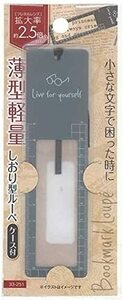 ルーペ しおり型 薄型軽量 拡大率2.5倍 ケース付 拡大鏡　老眼　虫眼鏡　リーリンググラス