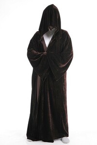  master low b dark brown color Jedi master correspondence hood with pocket 