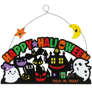  wood plate Halloween Night ornament decoration hanging decoration Halloween plate approximately 30×27cm