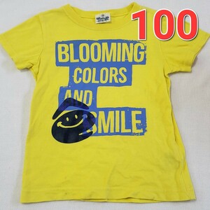 100cm☆半袖Tシャツ　トップス　男の子　女の子　黄色　イエロー