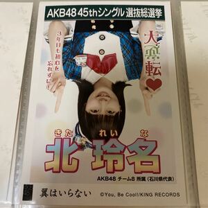 AKB48 北玲名 翼はいらない 劇場盤 生写真 チーム8