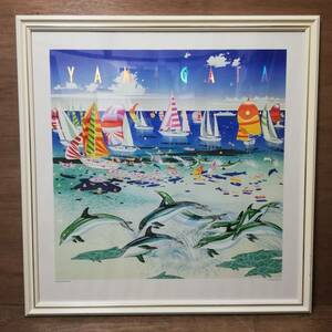 HIRO YAMAGATA - GREEN DOLPHINS ヒロ ヤマガタ - グリーンドルフィンズ ポスター ART CREATIVE SPIRIT 74.5cm×76cm