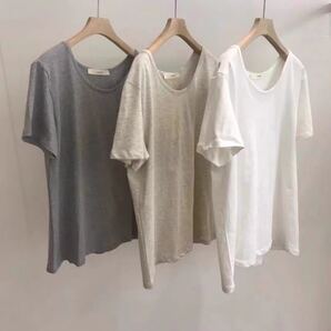 【新品未使用】韓国 VEGETABLE Uネック 半袖Tシャツ