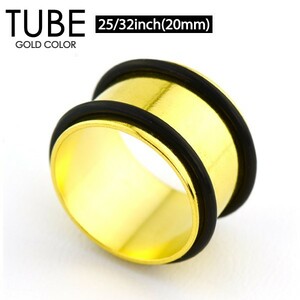  tube Gold 25/32inch(20mm) surgical stainless steel . color coating body pierce eyelet simple Lobb 25/32 -inch I