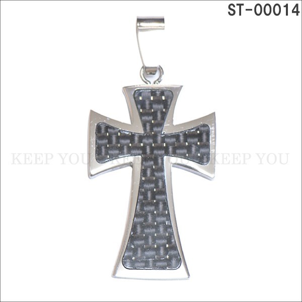 Pendant Top Cross (Cross) ST-00014 Stainless Steel Top Necklace Steel Charm Handmade Parts Unisex, accessories, clock, Men's Accessories, Pendant Top, charm