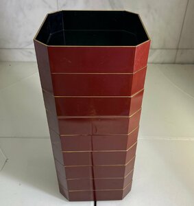 ∠M∠ 寿司桶 中古品 プラスチック 黒 9点セット 幅約19cm 高さ5cm ∠S-220719