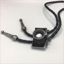 [Fashion] Bolo Tie ビンテージ 一眼レフ カメラ バックル ループタイ 紐ネクタイ レザーロープタイ ボロタイ (VintageSilver)【送料無料】_画像2