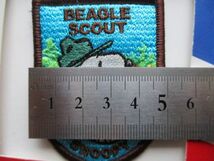 80s スヌーピーBEAGLE SCOUT ビンテージ刺繍ワッペン/familiarキャンプ焚き火アウトドアUSA自然ボーイスカウトSNOOPY PEANUTSファミリアS67_画像9