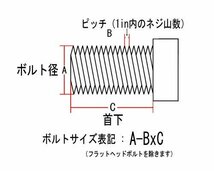 【ネコポスOK】ヘックスボルト 1/4-20×3/4in ブラック_画像2