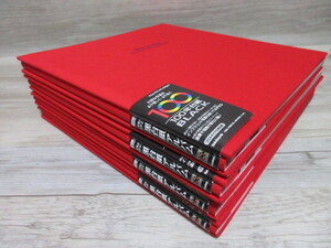 【4冊セット Lサイズ】ドゥファビネ 黒 100年台紙 ブラック 日本製 ナカバヤシ ファイル 増やせる フエルアルバム 赤 レッド 布地 未使用 A