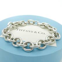 希少 美品 Tiffany&Co. ティファニー ラージ ドーナツ リンク チェーン シルバー ブレスレット SV925 OO15_画像1