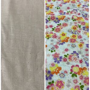 国産ダブルガーゼ(生成り)リップルクロス(防蚊加工、甚平風生地) 特別2点セット 最初で最後のセット販売です! 生地