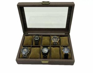 腕時計ケース 10本 ブラウン　腕時計収納ボックス 高級時計 コレクションケース 腕時計コレクションケース 時計展示ボックス ウォッチの商品画像