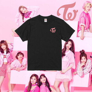 新品 Twice Tシャツ 5.6oz S ブラック ユニセックス トゥワイス 韓国 韓流 検索 ブラックピンク