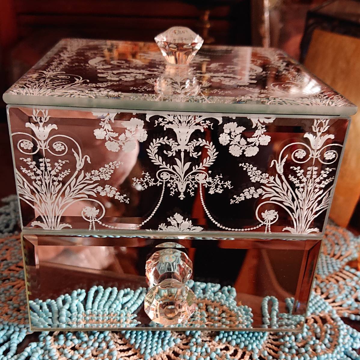 ローラアシュレイ フェザーピーコック ジュエリーボックス ラージ