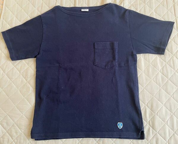 【美品】ORCIVAL オーチバル　半袖　胸ポケット　コットンロードバスクシャツ　Tシャツ　カットソー　日本製 RC-9038