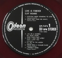 LP クリフ・リチャード / 夢のアイドル OP-7474 帯付 赤盤 ペラジャケ 東芝音工 CLIFF RICHARD Love Is Forever_画像8