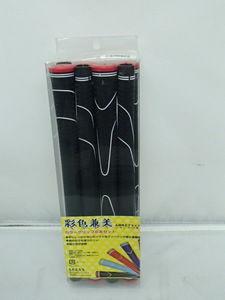 #45070 レザックス 彩色兼美 カラーグリップ 8本セット 黒×赤 ブラック×レッド TOGP-0144 ティーオフ 未使用保管品