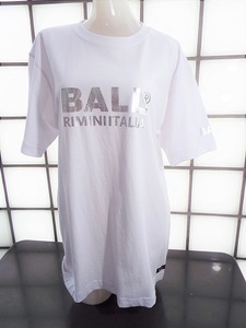 ボール 51279 白&シルバープリント Mサイズ 天竺 綿100% 半袖Ｔシャツ Bigシルエット 新品 BALL