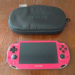 良品~美品 FW3.55 PSVita 本体 PCH-1000 コズミック レッド PlayStation Vita 本体 ポーチ 1100