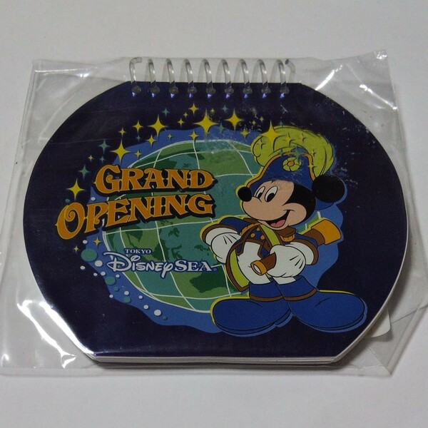 TOKYOディズニーシー 2001年 GRAND OPENING ミッキー メモ帳