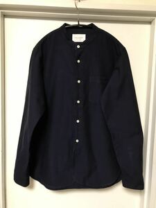 ◆【人気】URBAN RESEARCH DOORS アーバンリサーチ ドアーズ/ オックスバンドカラーシャツ NAVY size38