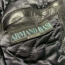 希少　90s Armand basi Barcelona アルマンドバシ　レザー　ライダース　leather riders アーカイブ　archive 90年代　rare 革ジャン _画像7