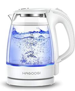 電気ケトル ガラス 二重構造 1L ケトル 耐熱ガラス/沸騰自動OFF機能/空焚き防止機能 湯沸かし器 コーヒー 粉ミルク 紅茶 お茶 湯沸かし