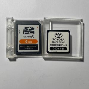 トヨタ 純正ナビ SDカード地図データ 2009年 春版 08675-00S02