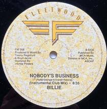 Billie / Nobody's Business■DJ NORIプレイ！■Boyd Jarvis、Timmy Regisford プロデュース！！■ガラージ / Garage Classic!!_画像2