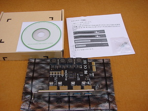 ELUTENG☆USB3.0 増設ボード PCI-E☆４ポート☆保証なし
