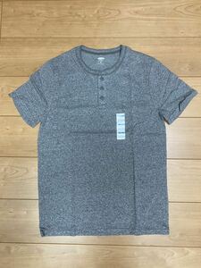 OLD NAVY オールドネイビー 半袖 Tシャツ メンズ 男性 Sサイズ ボタンTシャツ グレー