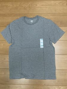 OLD NAVY オールドネイビー 半袖 Tシャツ メンズ 男性 Sサイズ グレー ボーダーTシャツ