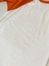 希少！デッドストック 未使用 70's VINTAGE RUSSELL ATHLETIC ラグラン Tシャツ 金タグ M USA製 70年代 ビンテージ ラッセル 七分袖_画像4